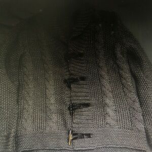 Men's Black Cable Knit Sweater